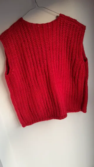 Chaleco rojo de lana