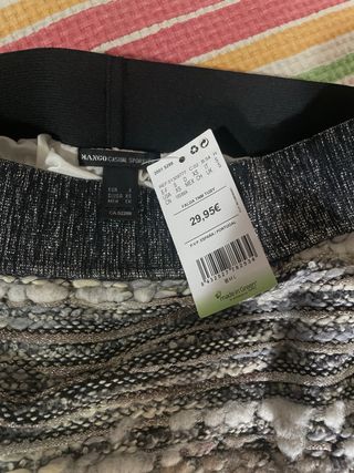 Falda tejida multicolor