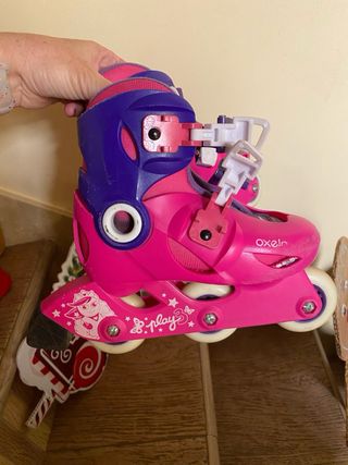 Patines en línea rosas para niña Oxelo número 26