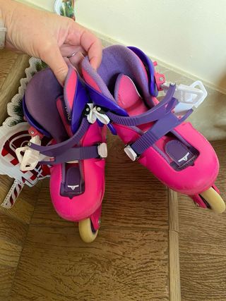 Patines en línea rosas para niña Oxelo número 26