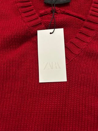 Jersey Zara Rojo Talla M