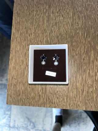 Pendientes Plata con Perla gris