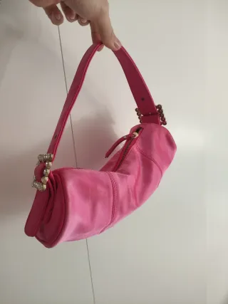 Bolso baguette joya rosa