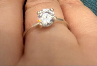 Anillo Solitario Plata 925 Ami Paris