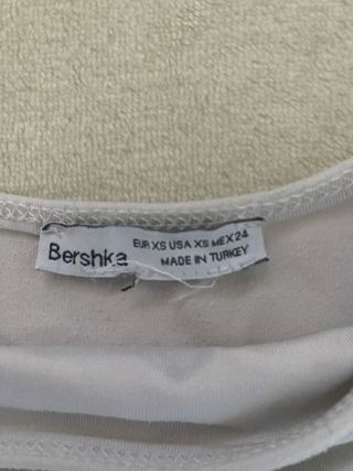 Top Bershka Blanco Talla XS