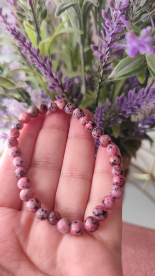 Conjunto Rodocrosita: Anillo y Pulsera