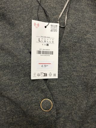 Vestido Zara gris con botones