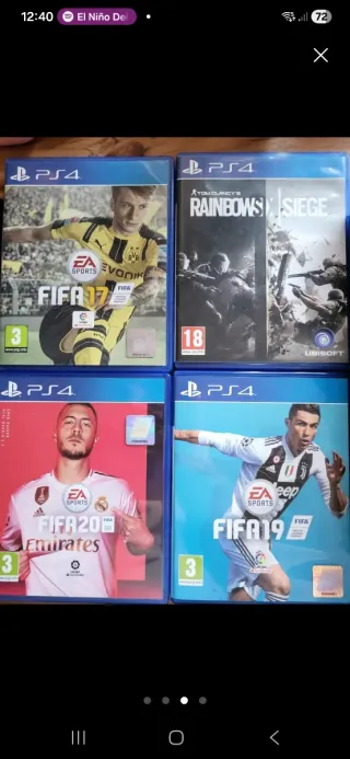 4 Videogiochi PS4: FIFA 17, 19, 20 e Rainbow Six S