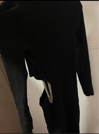 Vestido negro Zara abertura lateral