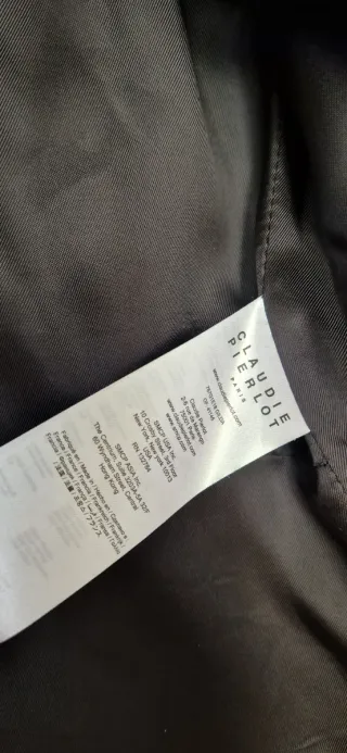 Abrigo charol negro Claudie Pierlot