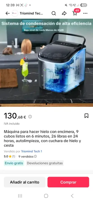 Máquina de Hielo Triomind Tech 1