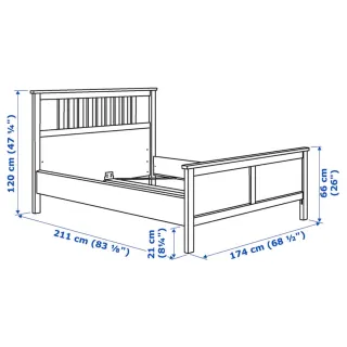 Cama 160x200 Hemnes Ikea blanca, excelente estado