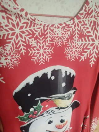 Vestido Navideño Muñeco Nieve Talla Única Shein