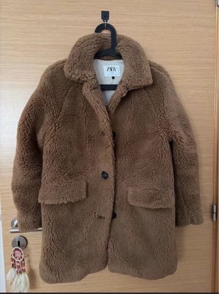 Casaco de pelo Zara castanho