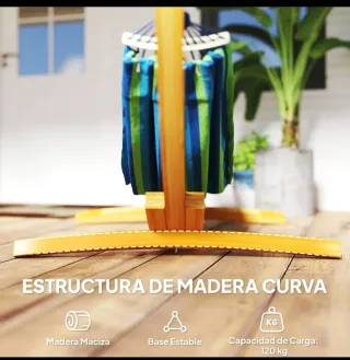 Soporte Hamaca Madera