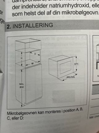 Microondas AEG empotrable casi nuevo