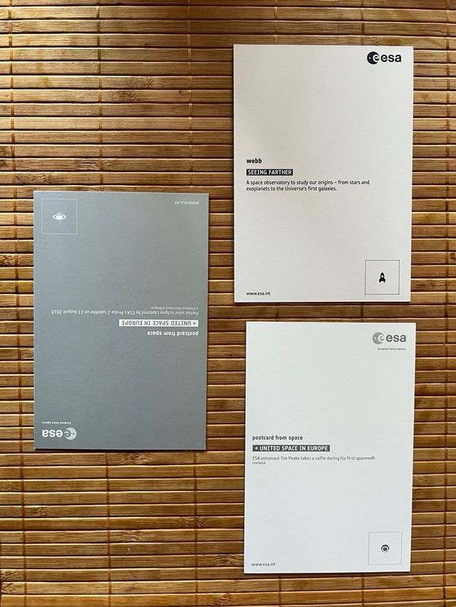 Postales del espacio de Agencia Espacial Europea