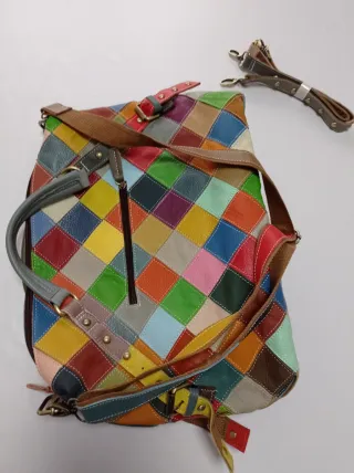 Bolso Piel Multicolor Mujer Nuevo