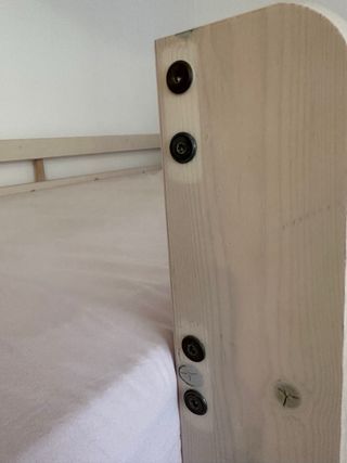 Litera madera 197x96cm + 2 colchones Altura 1,39