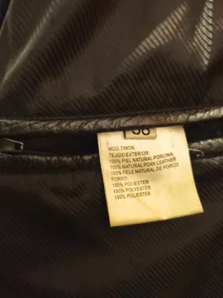 Chaqueta Cuero Forescat 3/4 Negra Talla XL