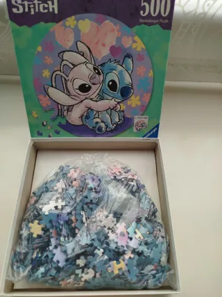 Puzzle Ravensburger Stitch 500 piezas + Póster