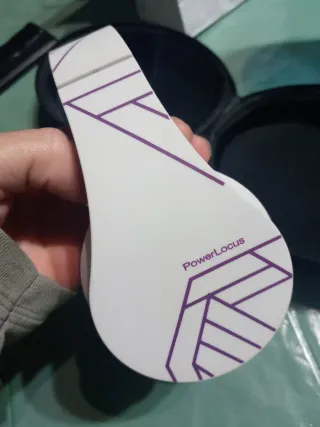 Cascos Bluetooth Morado y Blanco con Funda