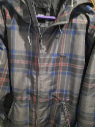 Cazadora Rip Curl cuadros gris oscuro Talla L