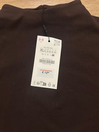 Jersey Zara cuello alto marrón Talla M