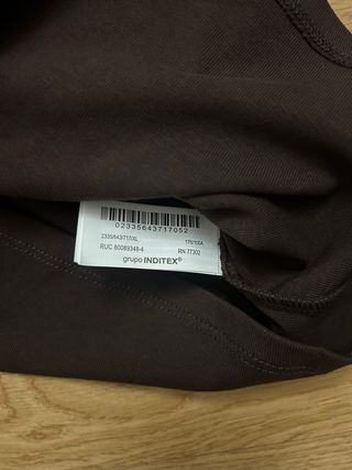 Jersey Zara cuello alto marrón Talla M