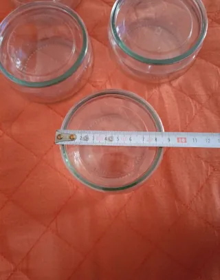 Barattoli in vetro trasparenti cm 8,5 x cm 5 circa