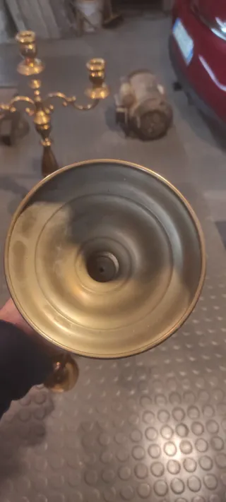 Coppia candelabri in ottone