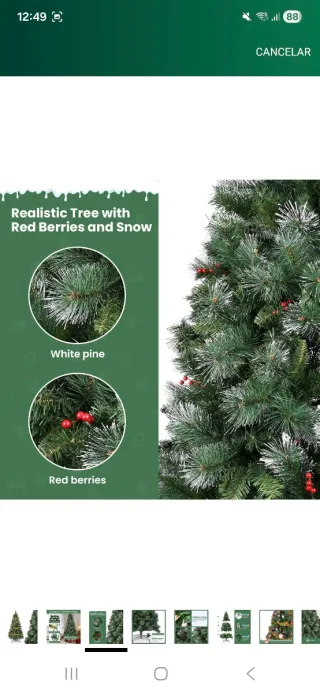 Árbol Navidad Nevado 165cm Nuevo