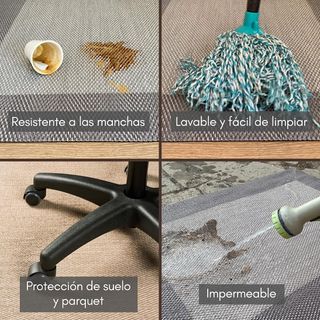 Alfombra Vinílica Tejido Trenzado Premium