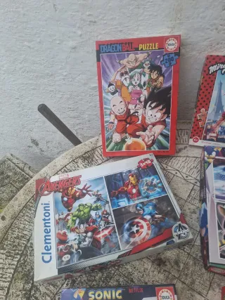 Lote Puzzles Dragon Ball, Sonic, Mario