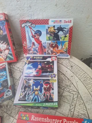 Lote Puzzles Dragon Ball, Sonic, Mario