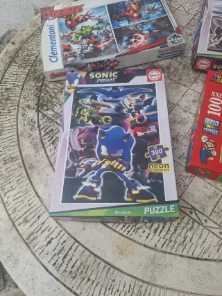 Lote Puzzles Dragon Ball, Sonic, Mario