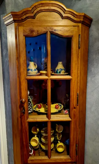 Rinconera rústica madera maciza