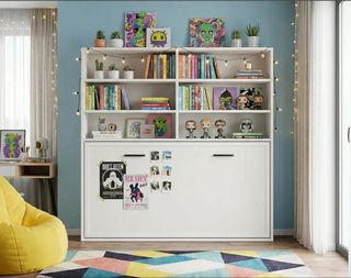 CAMA ABATIBLE 90×190 CON LIBRERÍA NOVA