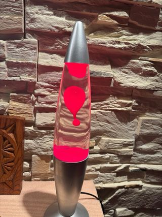 Lámpara de lava burbujas rojas