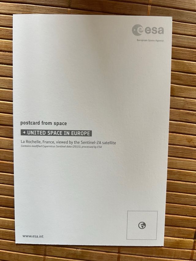 Postales con imágenes satélite. Agencia espacial E