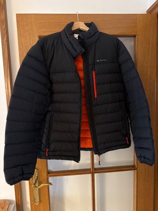 Abrigo Quechua Negro Naranja