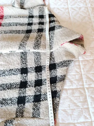 Cappotto donna M tartan beige/rosso