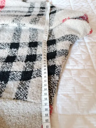 Cappotto donna M tartan beige/rosso