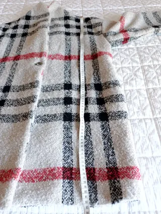 Cappotto donna M tartan beige/rosso