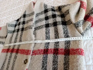 Cappotto donna M tartan beige/rosso