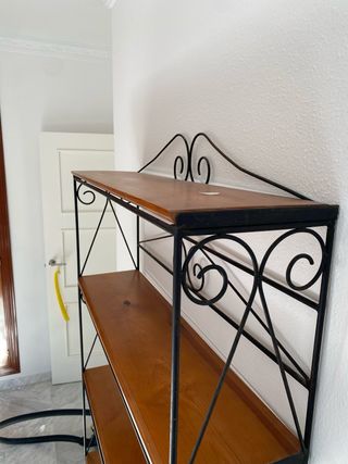 Estantería forja y madera 5 baldas