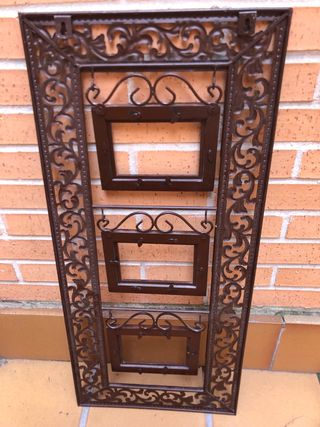 Marco de fotos de metal marrón