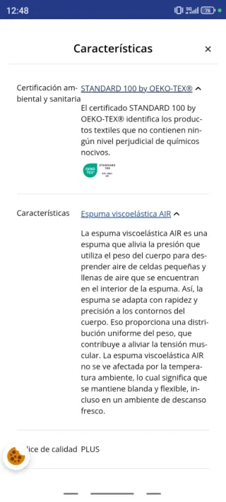 WELLPUR FRYA Topper 150x190cm Blanco