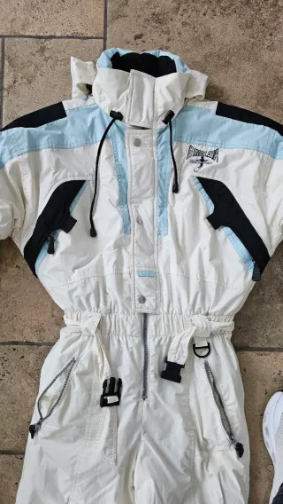 Mono de esquí Himalaya blanco y azul