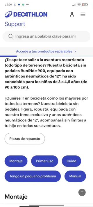 Bicicleta sin pedales B'TWIN. Decathlon 12 pulgada